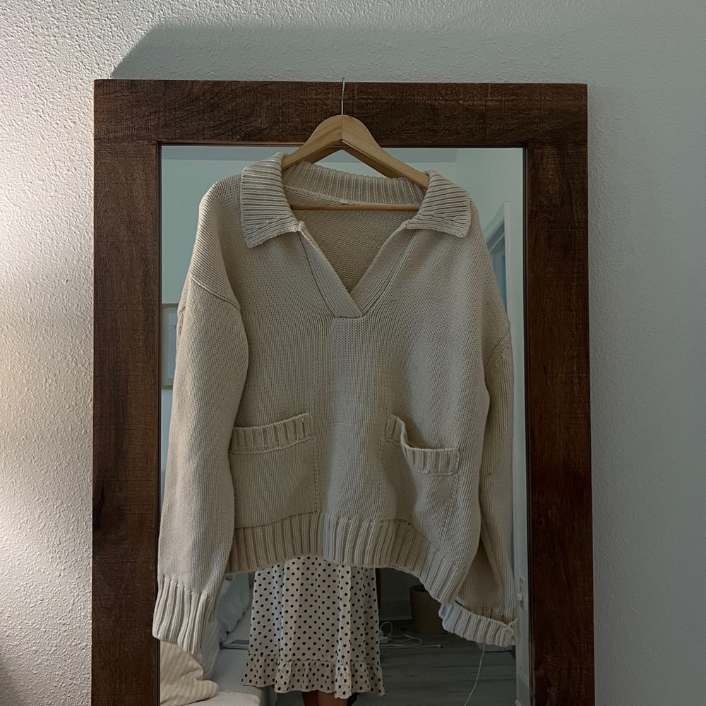 Cream color crewneck